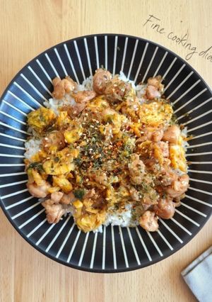Foto resep Teriyaki Chicken & Egg Rice Bowl