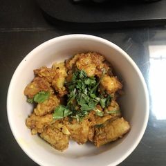 A picture of Arbi besan masala.