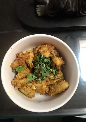 A picture of Arbi besan masala.