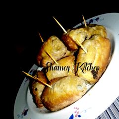 Plantain kebabs A picture of Plantain kebabs.