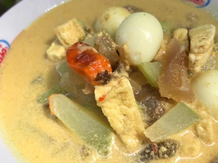 Easy Steps to Prepare Lodeh Labu Siam (kikil, tahu, telur puyuh) the Awesome  You can take Joss in your mouth