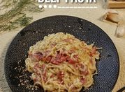 Gambar slice beef spaghetti