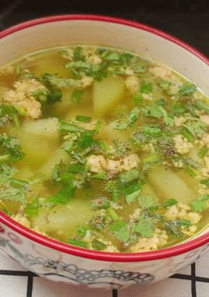 Hình của món Canh bí đao nấu thịt băm.