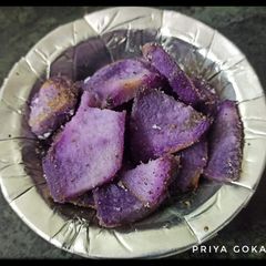 A picture of Boiled Shallow Fry Purple Yam (Kandh).