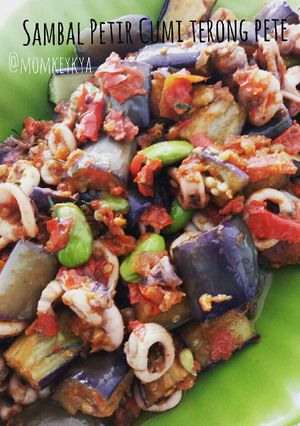 Foto resep Sambal Petir Cumi Terong Pete