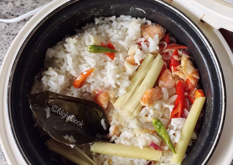 Nasi Liwet Udang Rice Cooker