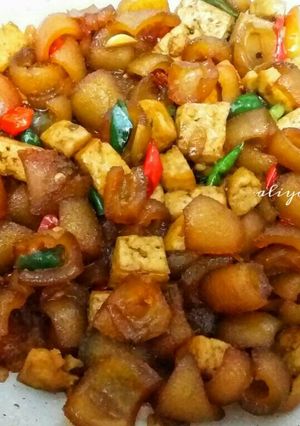 Foto resep Tumis kikil tahu spesial