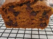 A picture of chocolate chip pumpkin bread
