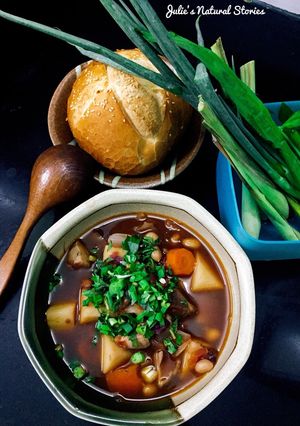 Hình của món [Vegan] Lagu đậu thận tây nấu rau củ.