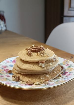 Une photo de 🥞 Pancakes (sans oeuf et sans gluten)