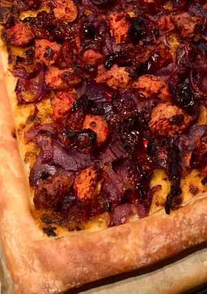 A picture of Red Pesto, Tomato & Onion Tart.
