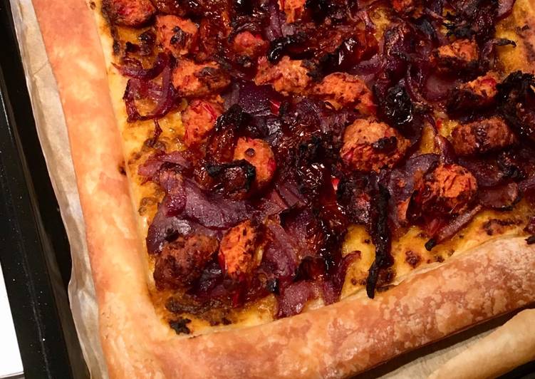 Recipe of Any-night-of-the-week Red Pesto, Tomato & Onion Tart