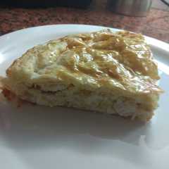 Una foto de Tarta de puerro y pollo