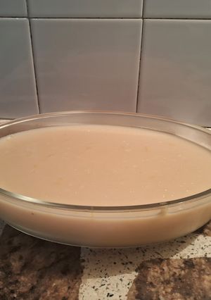 Una foto de Crema de maicena con doble sabor