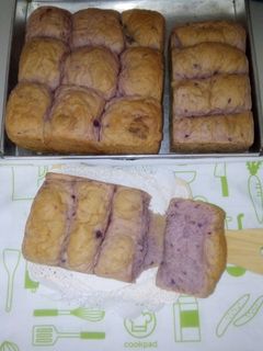 Foto resep 233.Roti sobek ubi ungu