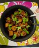 Peri peri chicken seekh with caramelized onions