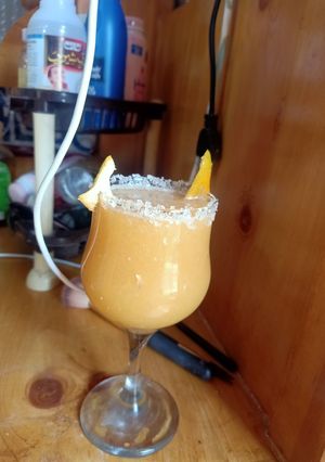 A picture of Fresh orange drink.