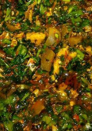 A picture of Vegetable soup (edikaikong).