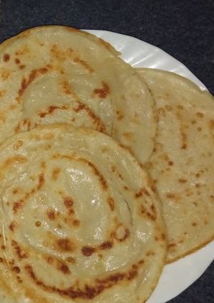 A picture of #WorldWideEggsChallenge-Pancakes.