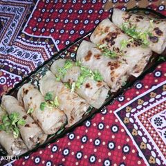 A picture of Chicken Kabab roll.