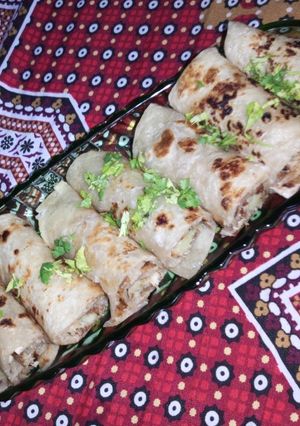 A picture of Chicken Kabab roll.
