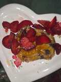 Panqueques de harina integral con frutos rojos!!!