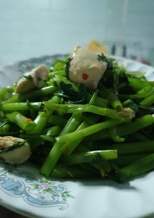 รูปของ ผักบุ้งไก่พริกแดง