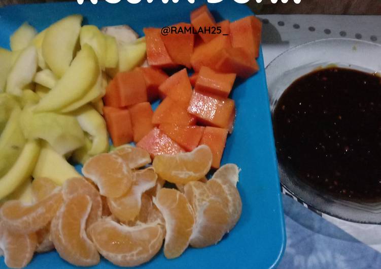 Resep Rujak buah sederhana Anti Gagal