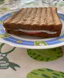 Toast with Kasseri, Mortadella, and Cream Cheese