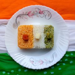 Tiranga rice A picture of Tiranga rice.
