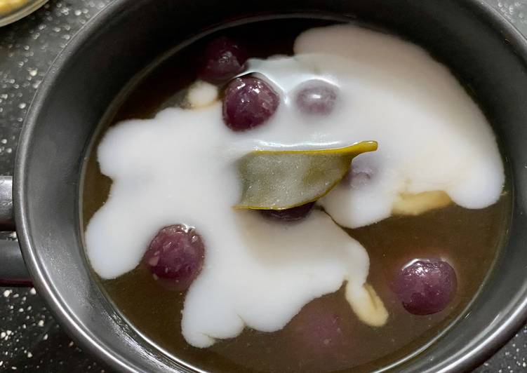 Resep Purple Sweet Potato Balls with Coconut Sauce | Biji Salak Ubi Ungu Anti Gagal