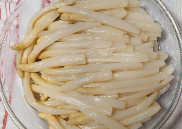 Espárragos blancos cocidos