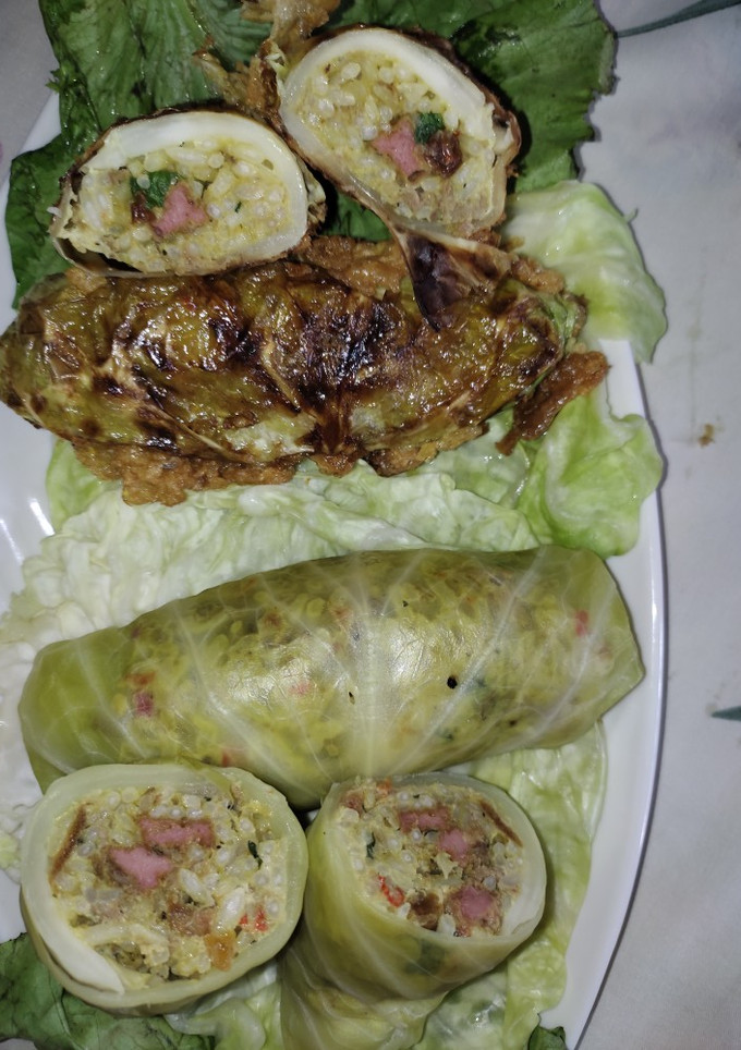 A picture of Fried/steam dolman (cabbage roll)🥰.