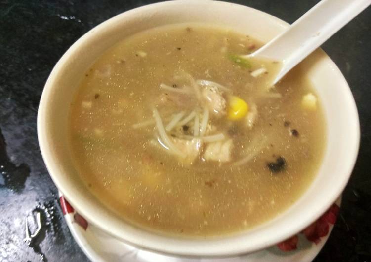 Recipe of Favorite Burnt garlic chicken noodle soup
