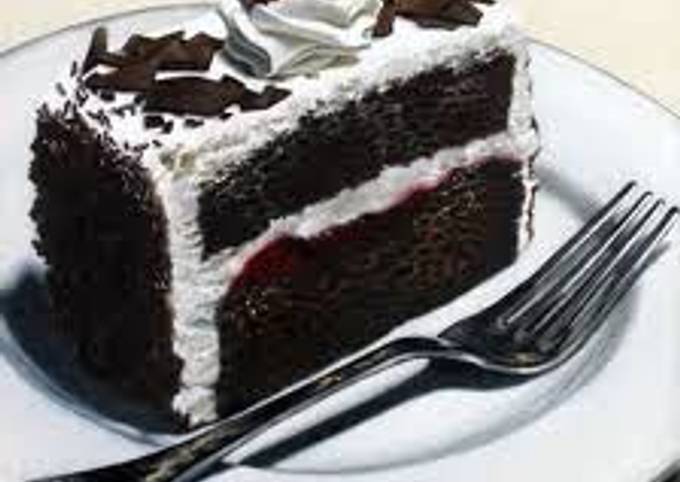 Recipe of Favorite Cherry and Chocolate Cake with Chocolate Sauce
