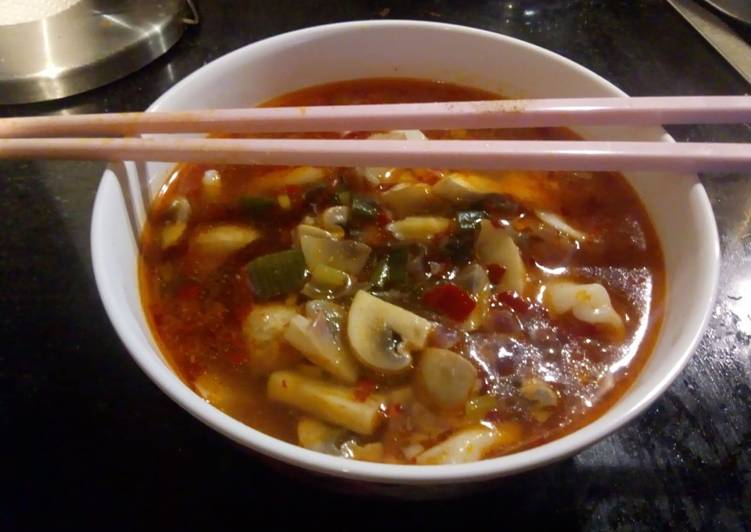 Spicy Mushroom Udon Soup