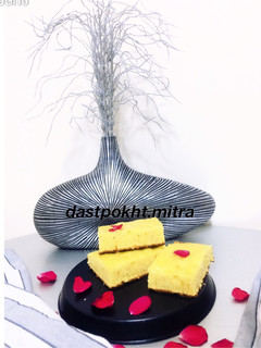 عکسی از دستور کیک گلاب و زعفرون بدون فر