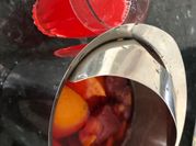 A picture of raspberries juice