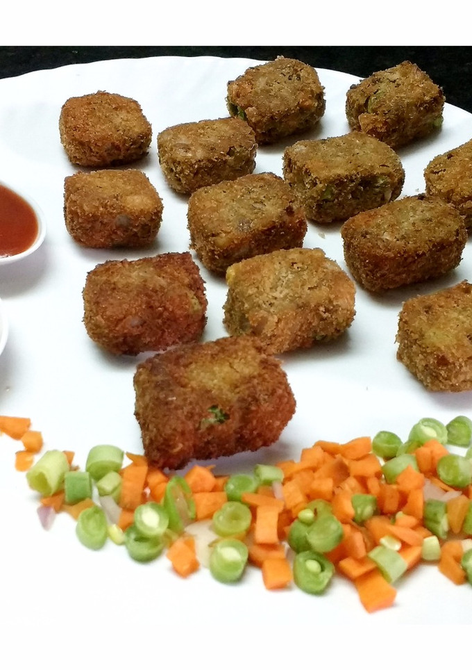 मिक्स्ड दाल बीन्स वेज नगेट्स (mixed dal beans veg nuggets recipe in hindi) रेसिपी मुख्य फोटो