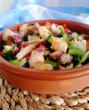 Pipirrana de pulpo y langostinos