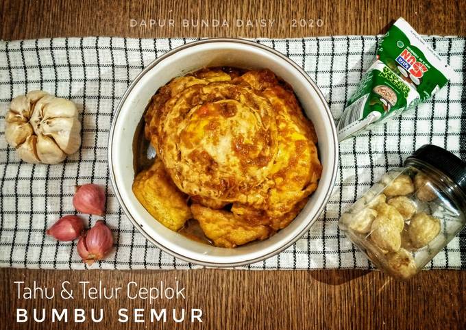 Tahu dan Telur Ceplok Bumbu Semur