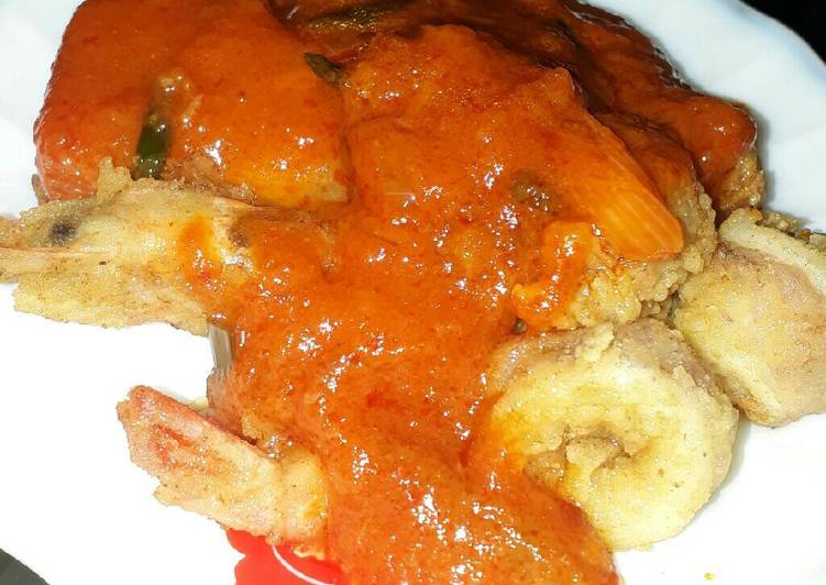 Resep Udang X Cumi Asam Manis 🍤🐙🍍, Enak Banget