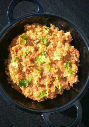 A picture of Rajasthani Bajre ki khichari.