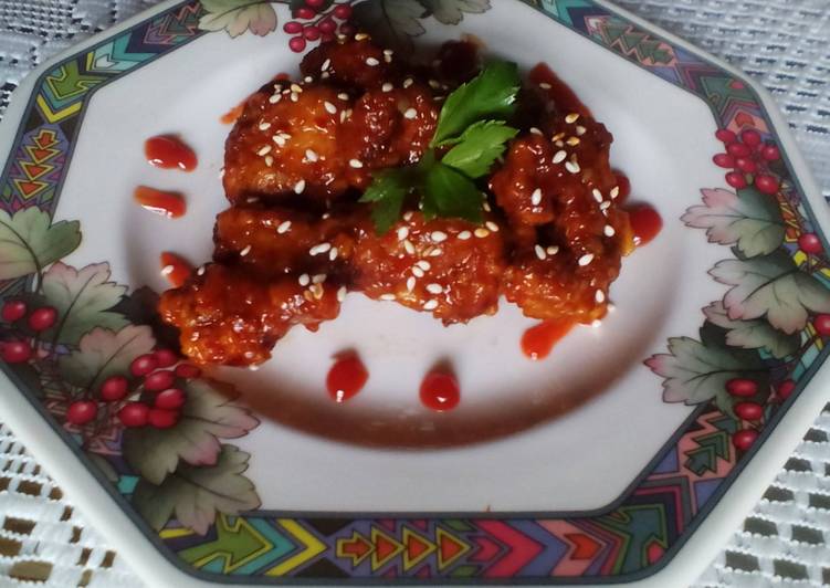 Ayam Goreng Pedas Manis Korea (Yangyoem Tongdak)