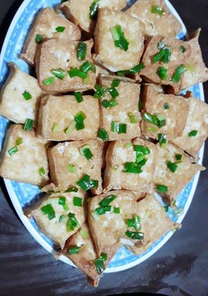 Hình của món Đậu Hũ rim mắm.