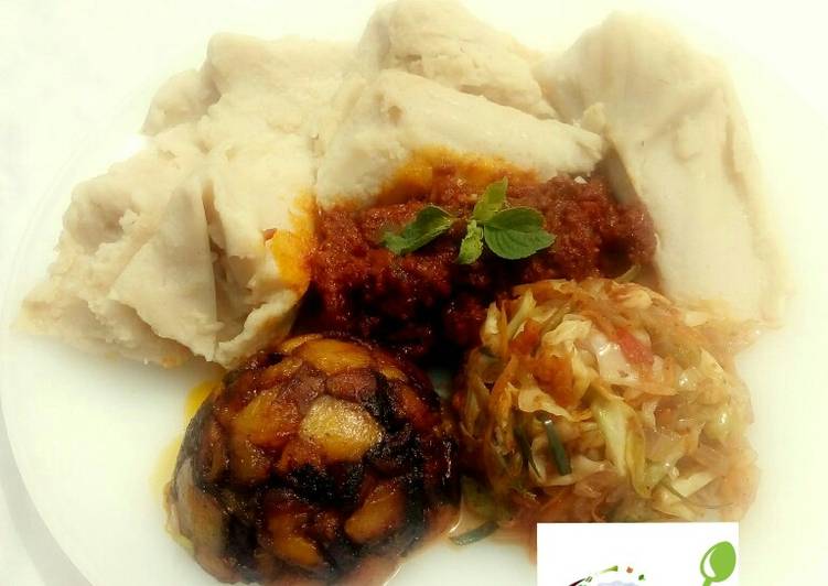 How to Prepare Quick Ekuru (ofuloju)with atadindin,masala vegies and dodo