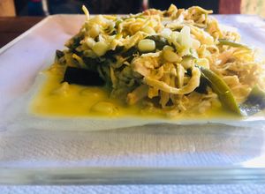 Una foto de Rajas poblanas con pollo