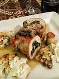 Chicken Roulade Stuffed with Wild Mushroom and Spinach