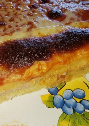 Una foto de Polenta rellena en microondas