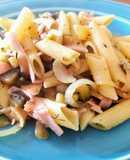Ensalada tibia de pasta con vegetales 😋😋